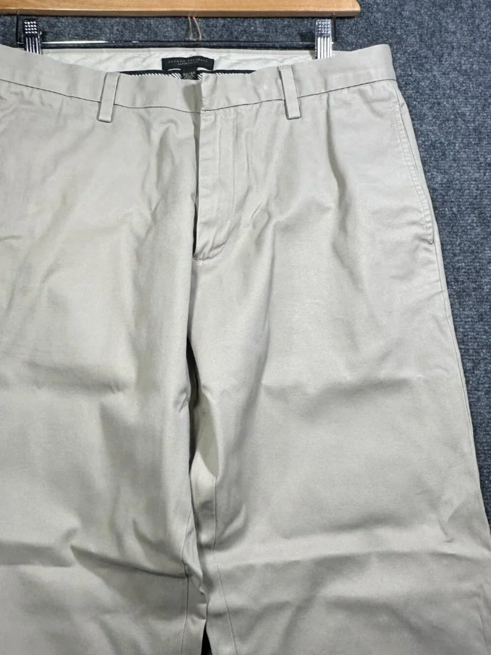 Banana Republic Pants Men 33 Gavin Chino Flat Front Straight Tan Cotton